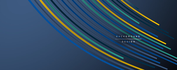 Fototapeta premium Abstract colorful lines vector background. Internet, big data and technology connections concept, abstract template