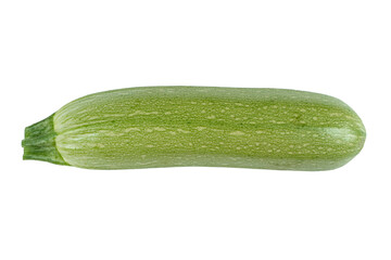 Raw green ripe zucchini isolated on white background. Zucchini or marrow isolated on white. Fresh organic marrow zucchini squash vegetable isolated