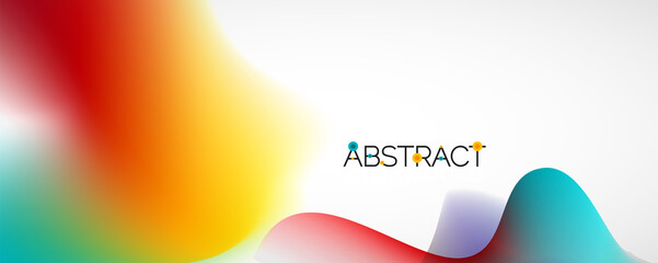 Fluid color gradient abstract background, trendy colorful wallpaper. Vector illustration for placards, brochures, posters, banners and covers