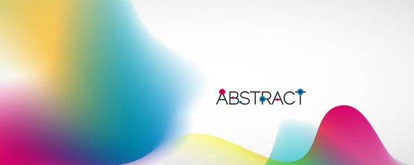 Fluid color gradient abstract background, trendy colorful wallpaper. Vector illustration for placards, brochures, posters, banners and covers