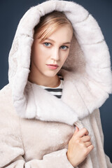 Obraz premium fluffy white fur coat