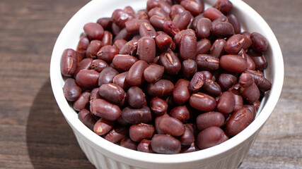 ゆで小豆（乾燥小豆をゆでたもの）、日本、北海道産、ポリフェノールが豊富な健康食材