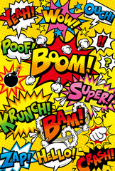 コミック風の吹き出し背景素材