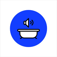 bathroom icon vector color 