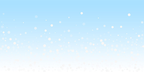 Fototapeta premium White dots Christmas background. Subtle flying sno