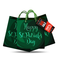 St. Patrick s Day poster set Vector illustration, Calligraphic Lettering Happy St Patricks Day. Vector Illustration. Vector illustration EPS10