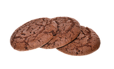 chocolate chip cookie isolated on white background