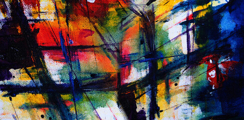 Abstract watercolor painting on paper background with texture.

