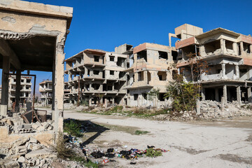 Dier Ez Zior city in Syria destroyed by ISIS in 2020 and daily life after 