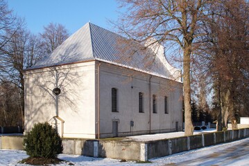 Late Baroque Catholic Church of st. Klemens in Kępa Polska in Poland