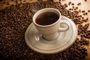 Taza de café caliente