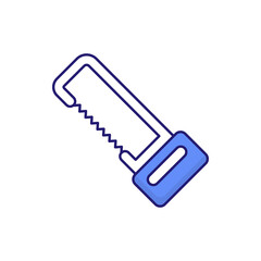 Power Hacksaw Vector outline filled icon style illustration. EPS 10 file 