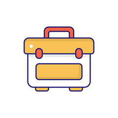 Tool Bag Vector outline filled icon style illustration. EPS 10 file 