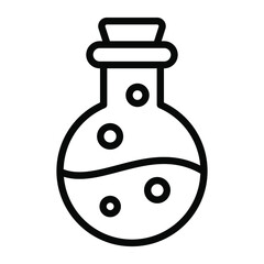 halloween, poison vector line icon