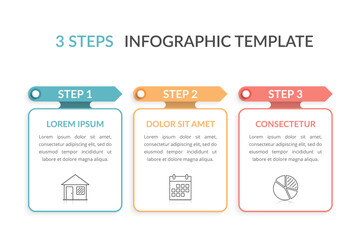 Obraz premium 3 Steps - Infographic Template