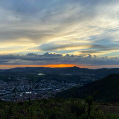 sunset in the mountains