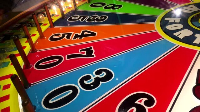 Close up the wheel of fortune game with 4k resolution