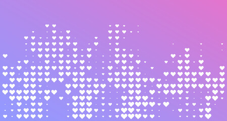 Bright vector layout with hearts. Illustration for Valentine's day.