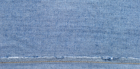 Close up of inside blue jeans texture background.