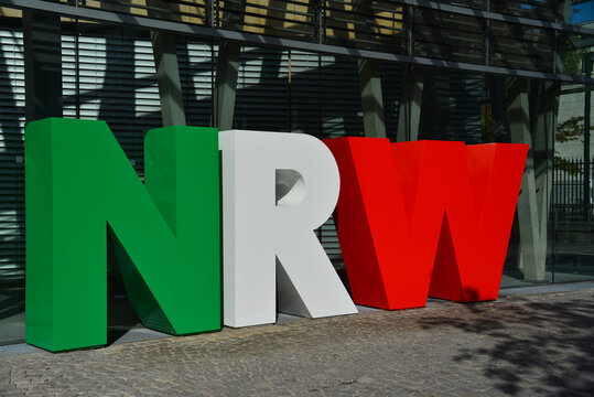Berlin, Germany - September 23, 2019: Entrance to the representation of the state of North Rhine-Westphalia at the federal government in Berlin, Germany - NRW