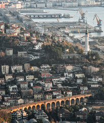 Fototapeta na wymiar La bellezza di Trieste dall'alto