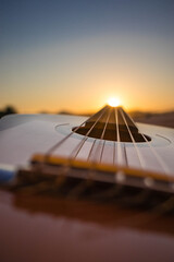 guitar on sunset
