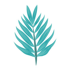 tropical leaf foliage forest icon flat design
