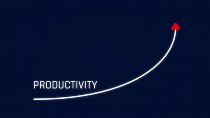 Productivity Improvement for Future Business Projection on Grid Background and Green Screen