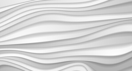 Grey paper refracted waves abstract background. Elegant wavy vector background