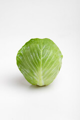 Green cabbage isolated on white background