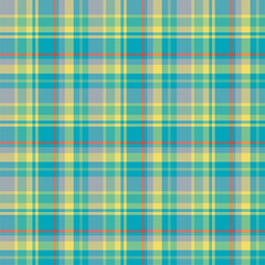 Plaid seamless pattern. Vector background of textile ornament. Flat fabric design.