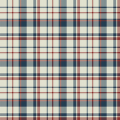 Plaid seamless pattern. Vector background of textile ornament. Flat fabric design.