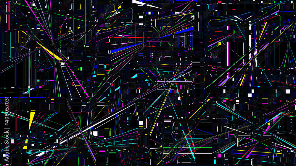 Poster glitch background. unusual glitch vector backdrop. computer screen error. digital pixel noise. telev