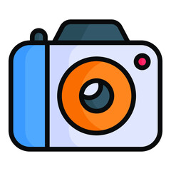 camera vector colored outline icon. Hindu festival, Hindu celebration icon