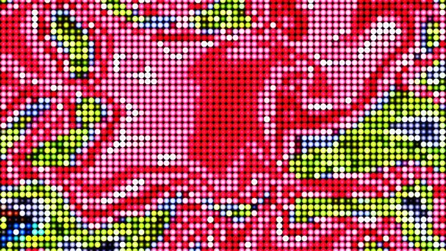 Beautiful abstract video that shines, bright light set smooth motion colorful with dots, colorful fluid background