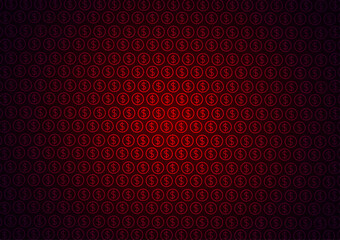 Abstract light red pattern dollar wallpaper background.