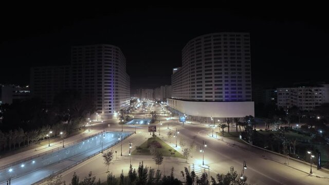 Timelapse of the main avenue of Tangier