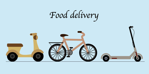 Food delivery bicycle and bike