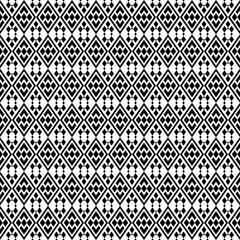 Ethnic Aztec Pattern Illustration Design in black and white color. design For Background, Frame, Border or Decoration. Ikat, geometric pattern, native Indian, Navajo, Inca