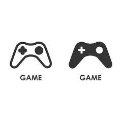 GAME Icon on thin and bold vector illustration for online store or website