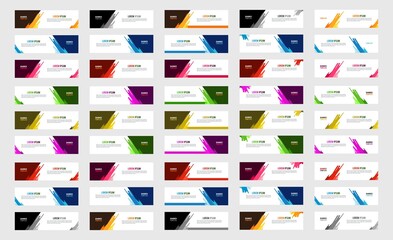 Big Set of abstract background modern graphic elements. Dynamical colored forms and line. Gradient abstract banners with flowing liquid shapes. Template for the design of a logo. vector