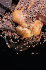 Custard cake sprinkled