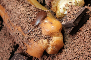 Custard cake sprinkled