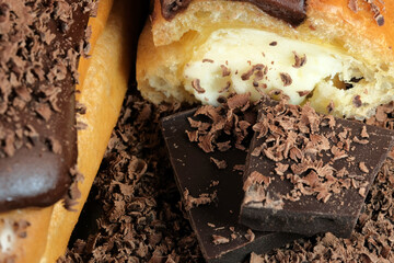 Custard cake sprinkled