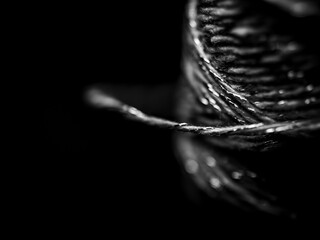 Close up of sewing thread