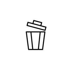 Trash icon with outline style