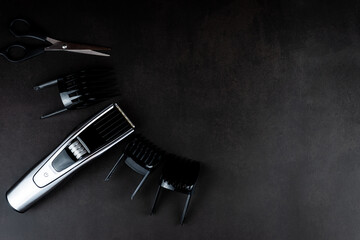 hair clipper black background.