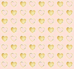 Gold hearts