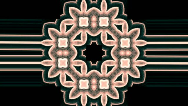 explosion with Multicolored Pentagram Flower Pulsing Mandala Motion Background Loop
