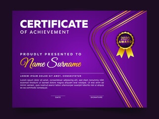 Professional certificate and diploma template